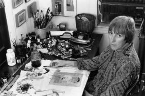 Hannelore Baron in her studio, c.1985