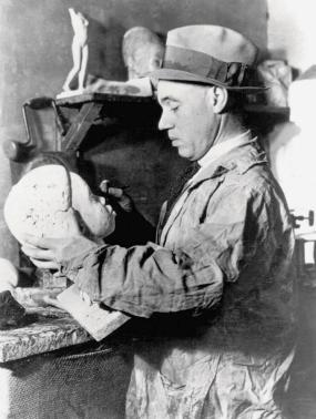 Sargent Johnson in his Berkeley, CA studio, c.1930