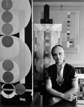 Charmion von Wiegand in her studio, 1961
