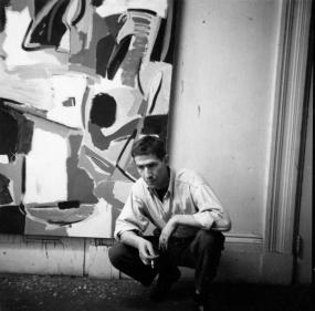 Michael Goldberg in his studio, c.1950; Photographer unknown