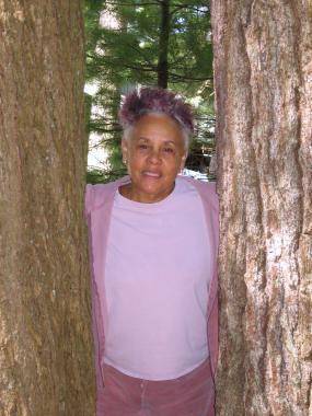 Betye Saar at Migis Lodge on Sebago Lake, South Casco, ME, August 2005