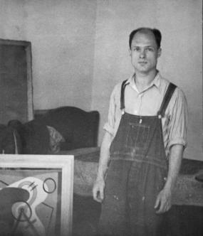 Louis Stone in his studio, c.1938