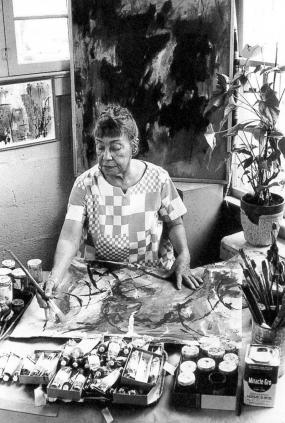 Alma Thomas in her studio, c.1968